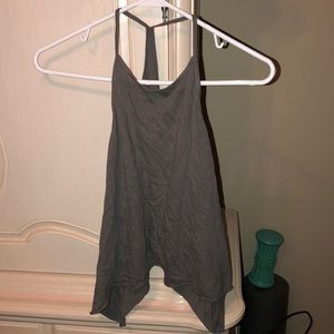 Gray flowy tank